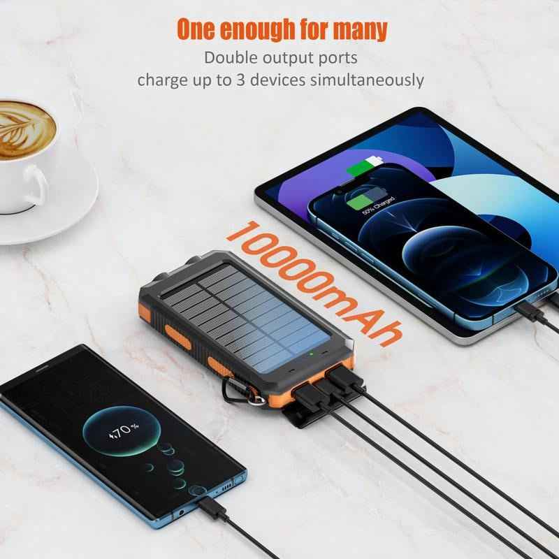 10,000mAh Solar Power Bank