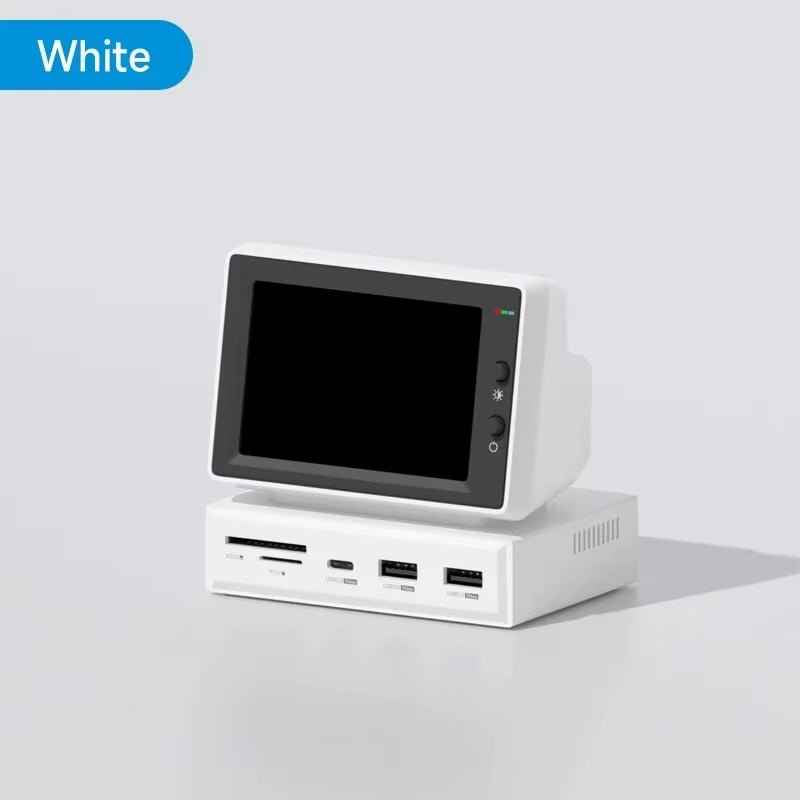 3.5Inch IPS Mini Screen AIDA64 Mini PC CPU RAM HDD Data Monitor Display Sub Screen with USB C Hub for Laptop PC Macbook