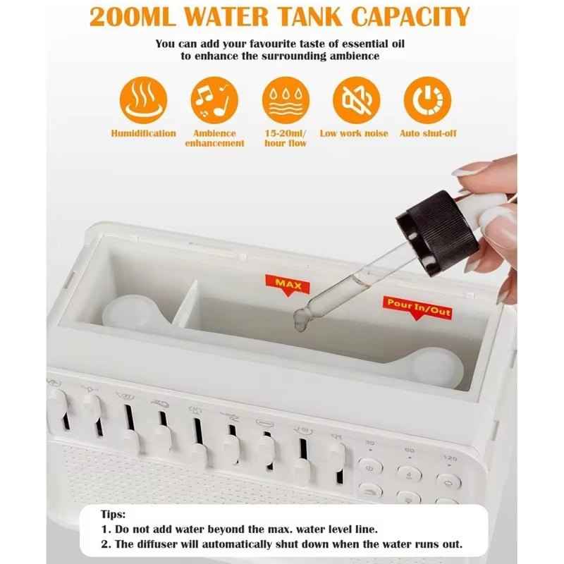 5-in-1 White Noise Aroma Diffuser – Relax, Recharge & Reconnect