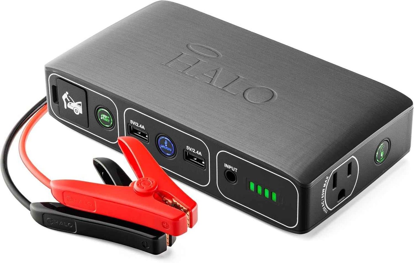 Bolt 58830 Mwh Portable Phone Laptop Charger Car Jump Starter with AC Outlet and Car Charger - Grey