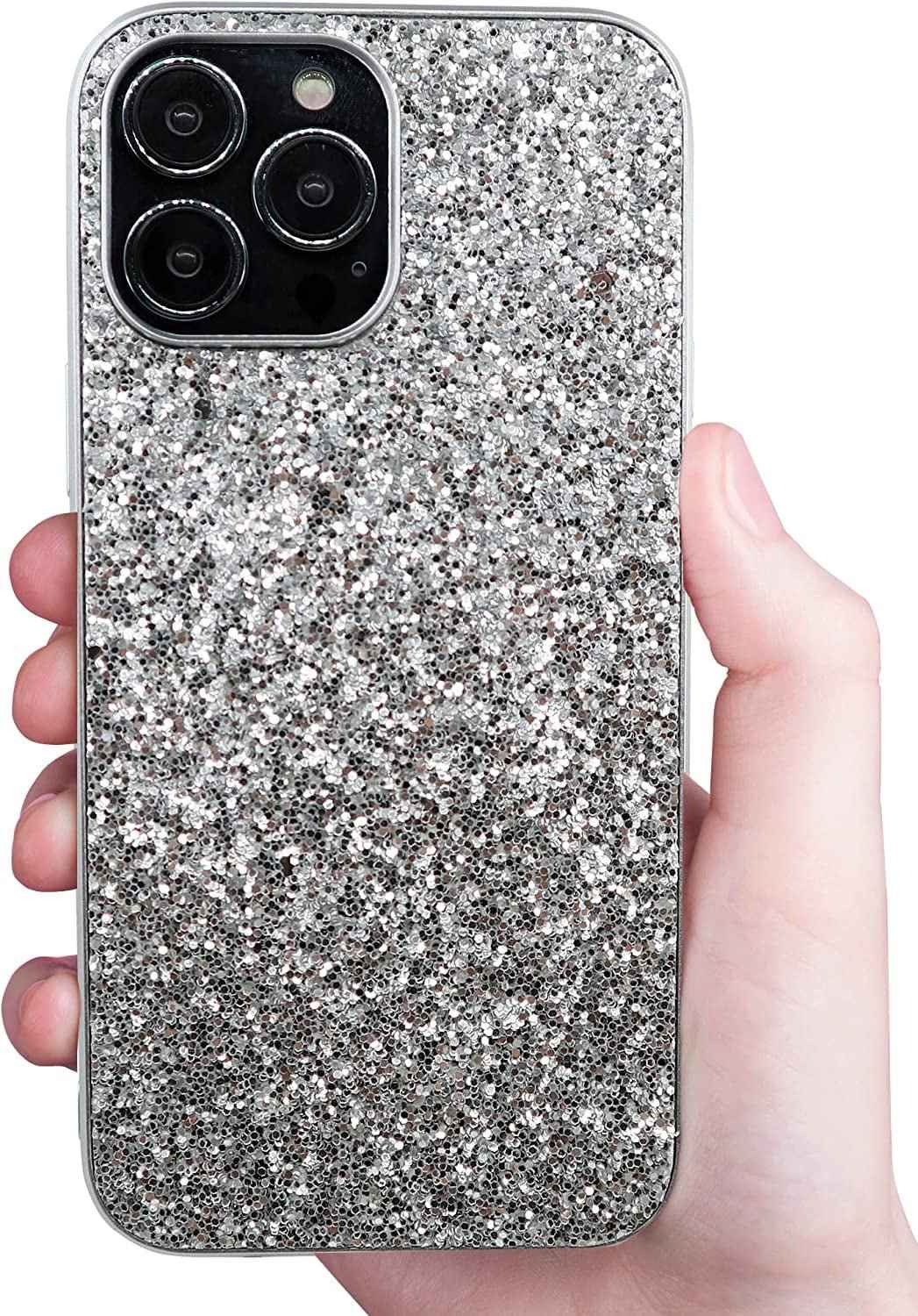 Compatible with Iphone Case,Crystal Diamond Glitter Bling Sparkly Soft Shockproof Cover for Women Girls Phone Case (Blue,Iphone 13 Pro)