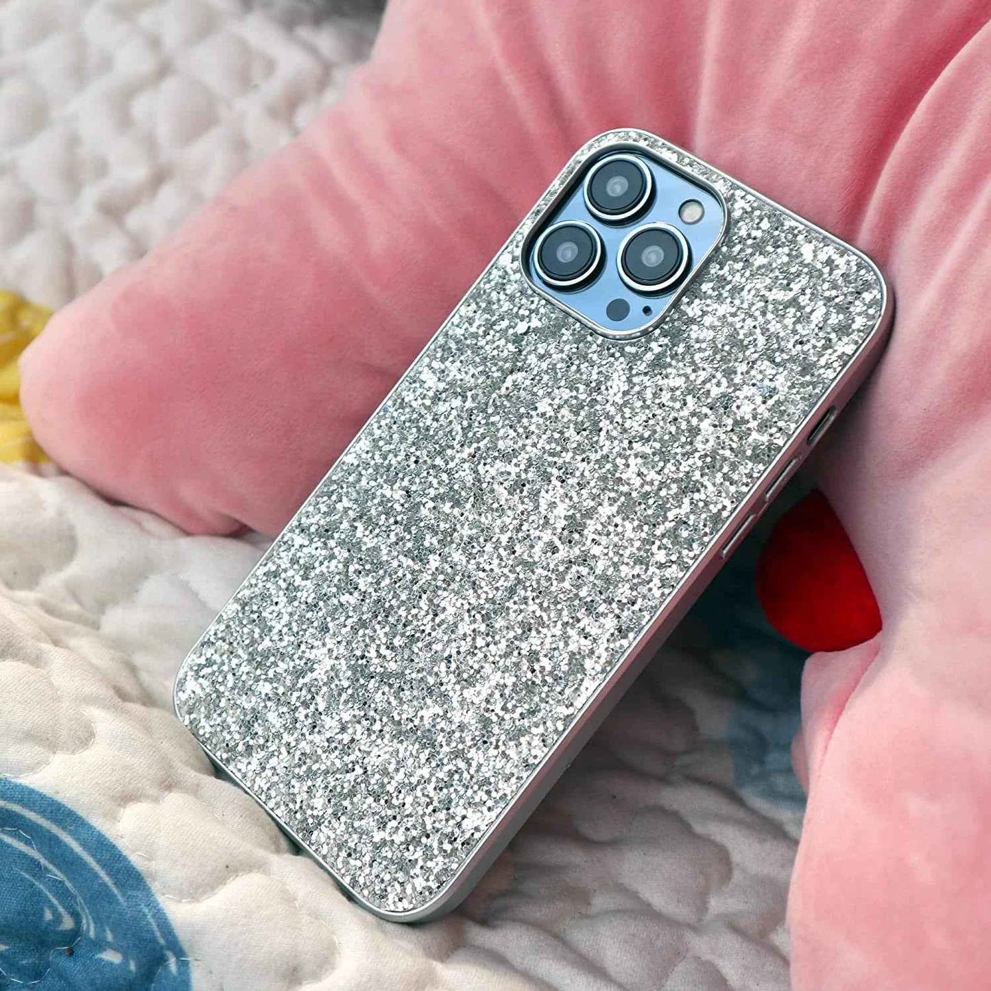 Compatible with Iphone Case,Crystal Diamond Glitter Bling Sparkly Soft Shockproof Cover for Women Girls Phone Case (Blue,Iphone 13 Pro)