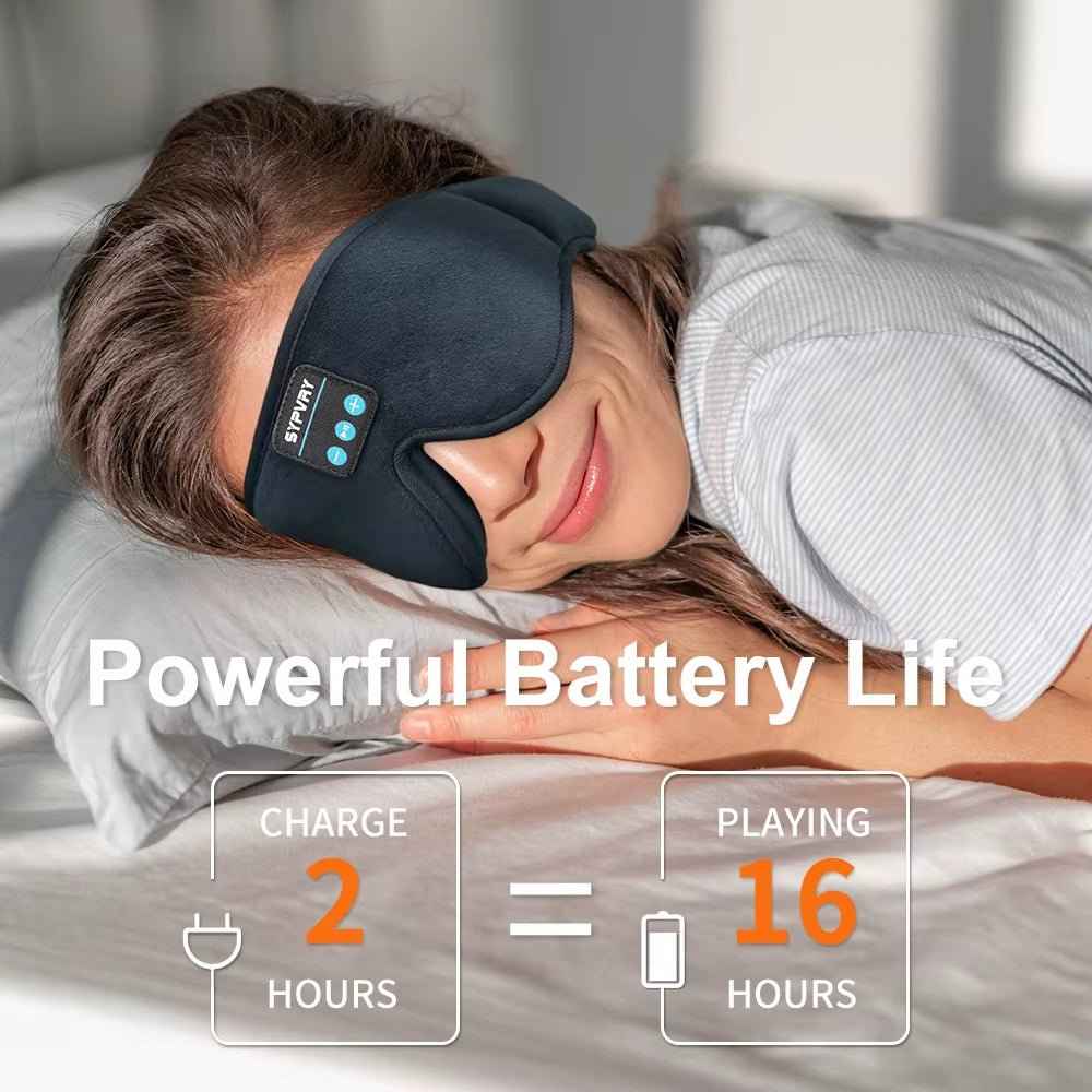 DreamTune 3D: Bluetooth Sleep Mask with Wireless Headset & Adjustable Eye Cover