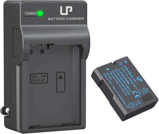 EN-EL14 EN El14A Battery Charger Pack,  Charger Compatible with Nikon D3500, D5600, D3300, D5100, D5500, D3100, D3200, D5200, D5300, D3400, DF, Cooix P7000, P7100, P7700, P7800 Cameras & More