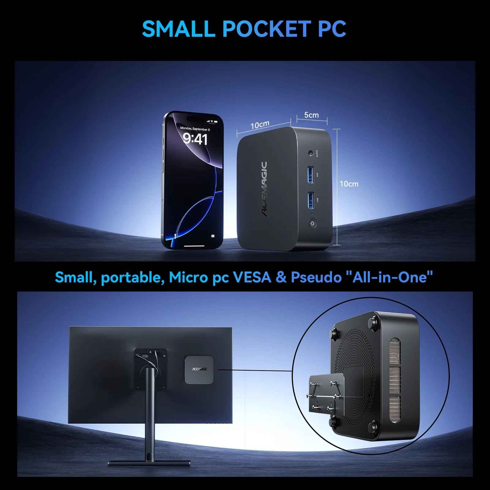 Mini PC Intel Jasper Lake N95 8GB RAM 256GB SSD Windows 11 Mini Desktop Computer