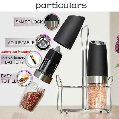 GrindMate™ Pro: Automatic Gravity Spice & Coffee Grinder with Adjustable Coarseness