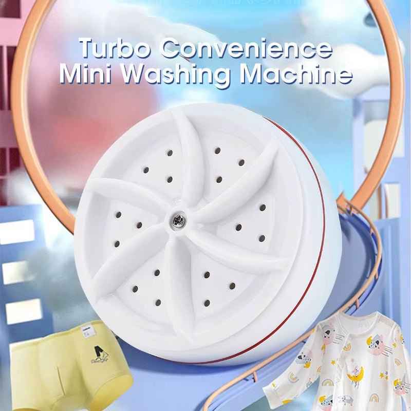 TurboClean™ Mini Washer: USB-Powered Ultrasonic Laundry Solution for Home & Travel