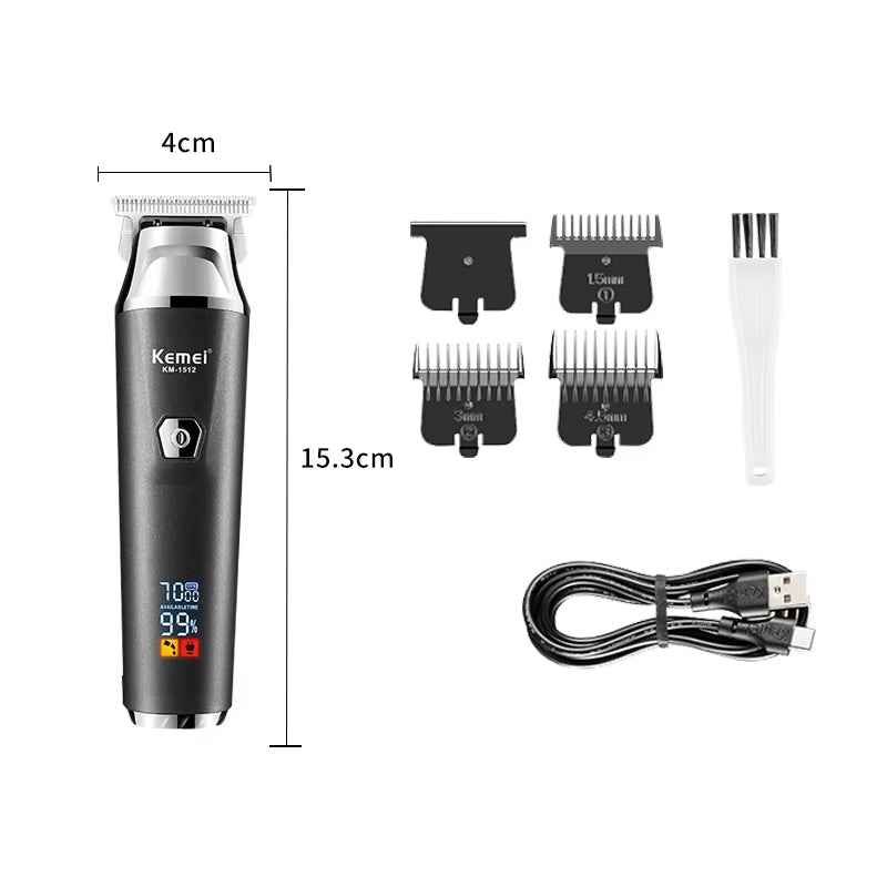 ZeroBlade™ Pro: Cordless 7000RPM Hair Trimmer with LCD Display